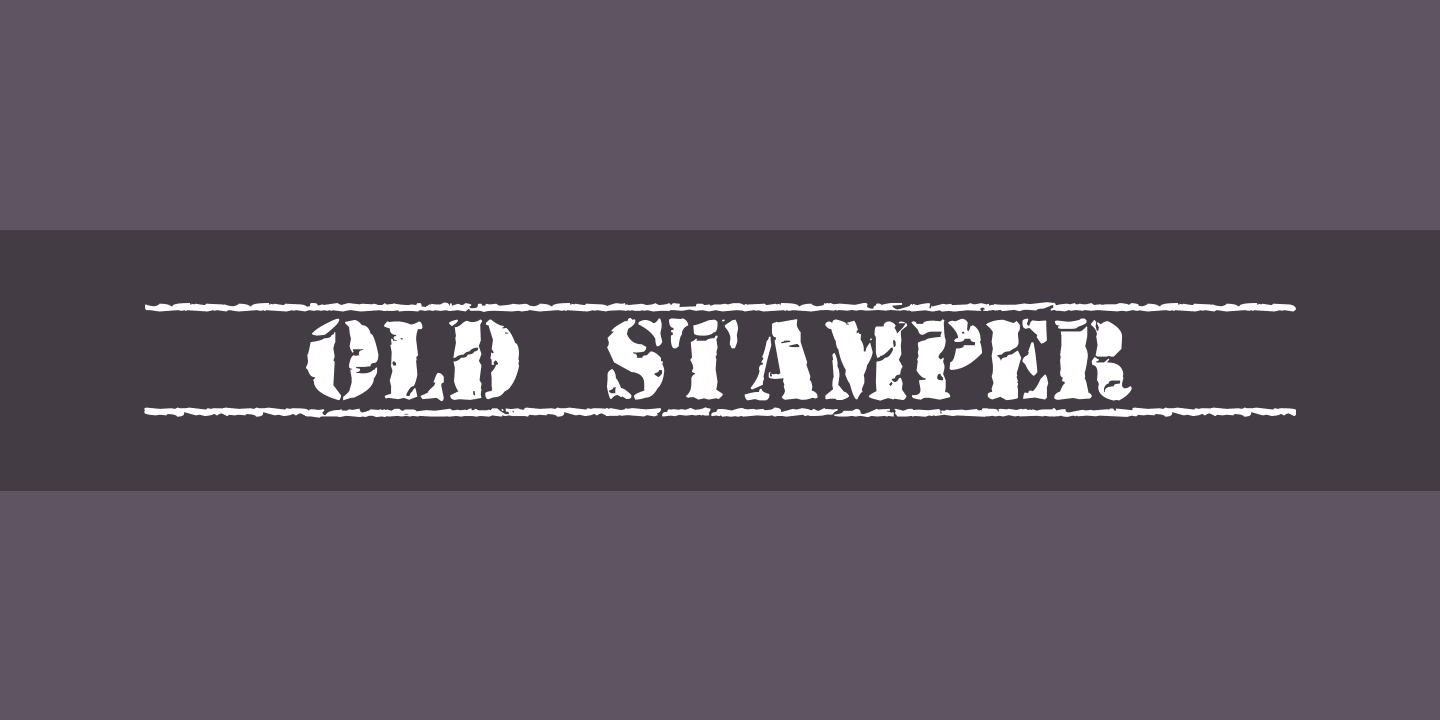 폰트 Old Stamper